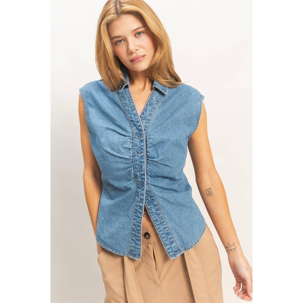 Denim Crush Top