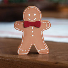 Extra Chunky Wooden Bow Tie Gingerbread Sitter